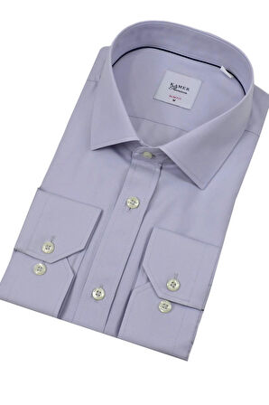 Erkek Slim Fitt Uzun Kol Kulplu Gömlek 2396 BGL-ST04379