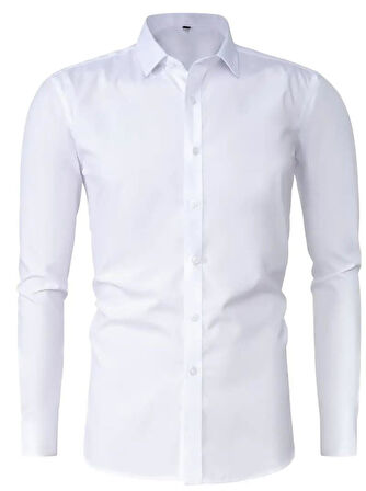 Erkek Slim Fitt Uzun Kol Likralı Gömlek 2392 BGL-ST04380
