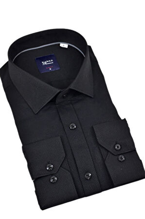 Erkek Slim Fitt Armürlü Uzun Kol Gömlek 2413 BGL-ST04383