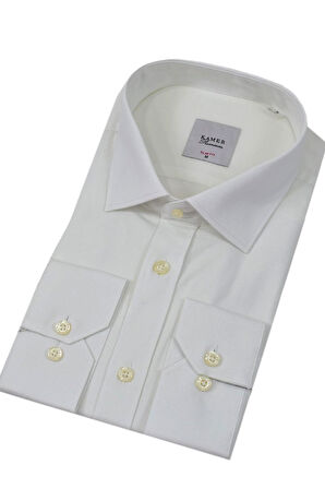 Erkek Slim Fitt Likralı Uzun Kol Kulplu Gömlek 2358 BGL-ST04384