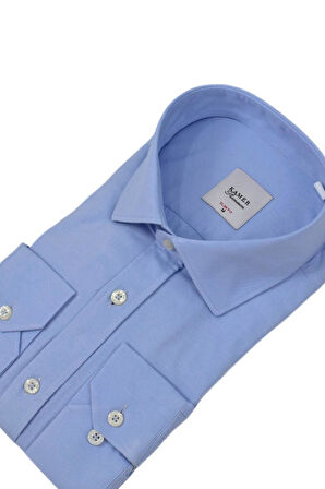 Erkek Slim Fitt Likralı Uzun Kol Kulplu Gömlek 2358 BGL-ST04384