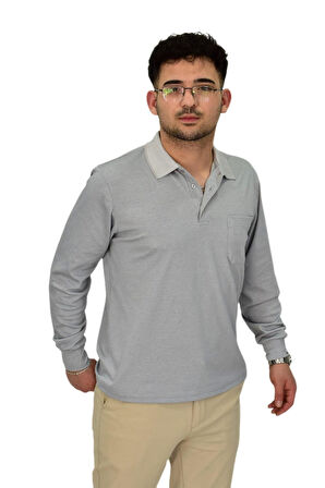 Erkek Mevsimlik Polo Yaka Sweatshirt 6830 BGL-ST04414