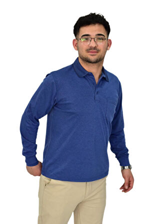 Erkek Mevsimlik Polo Yaka Sweatshirt 6830 BGL-ST04414