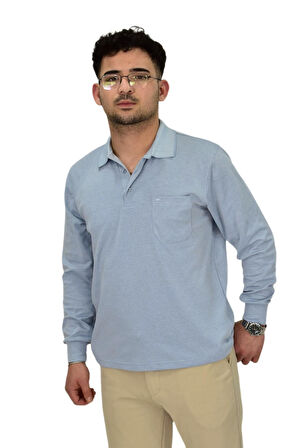Erkek Büyük Beden Mevsimlik Polo Yaka Sweatshirt 1-6830 BGL-ST04415