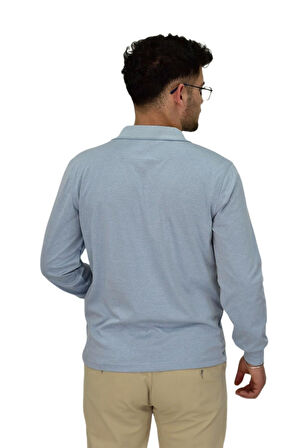 Erkek Büyük Beden Mevsimlik Polo Yaka Sweatshirt 1-6830 BGL-ST04415