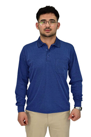 Erkek Büyük Beden Mevsimlik Polo Yaka Sweatshirt 1-6830 BGL-ST04415