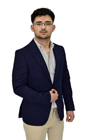 Erkek Lacivert Tek Spor Ceket BGL-ST04467