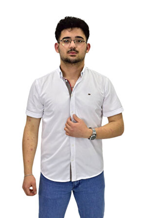 Erkek Spor Silim Fit Kısa Kol Gömlek BGL-ST04480