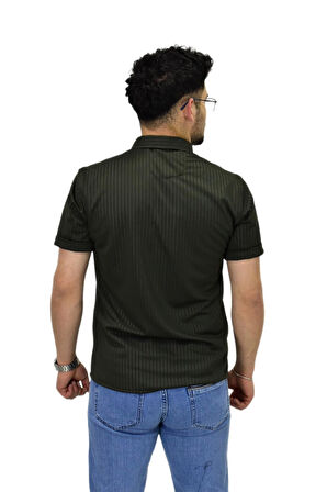 Erkek Spor Silim Fit Kısa Kol Gömlek BGL-ST04480