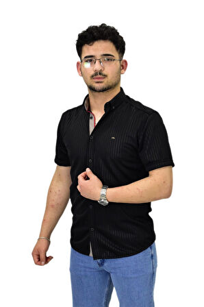 Erkek Spor Silim Fit Kısa Kol Gömlek BGL-ST04480