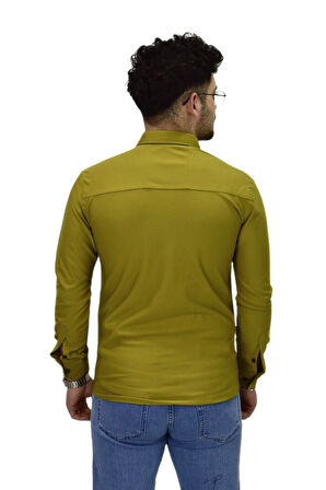 Erkek Spor Silim Fit Uzun Kol Gömlek BGL-ST04482