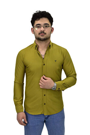 Erkek Spor Silim Fit Uzun Kol Gömlek BGL-ST04482