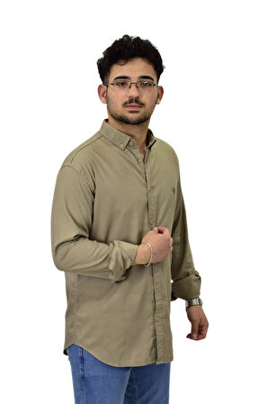 Erkek Büyük Beden Spor Likralı Gömlek BGL-ST04486