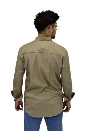 Erkek Büyük Beden Spor Likralı Gömlek BGL-ST04486