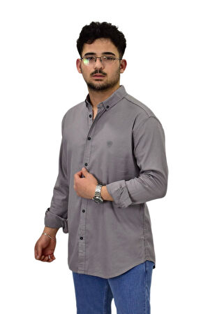 Erkek Büyük Beden Spor Likralı Gömlek BGL-ST04486