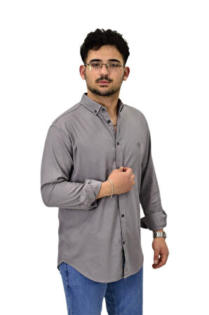 Erkek Büyük Beden Spor Likralı Gömlek BGL-ST04486