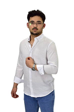 Erkek Spor Silim Fit Uzun Kol Gömlek G5033 BGL-ST04492