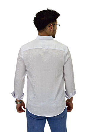 Erkek Spor Silim Fit Uzun Kol Gömlek G5033 BGL-ST04492