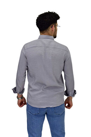 Erkek Spor Silim Fit Uzun Kol Gömlek G5033 BGL-ST04492