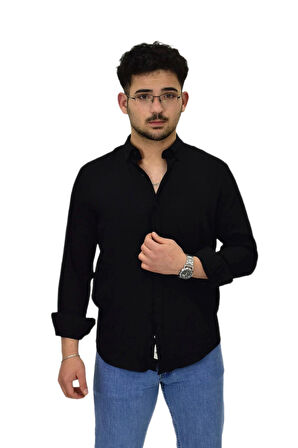 Erkek Spor Silim Fit Uzun Kol Gömlek G5033 BGL-ST04492