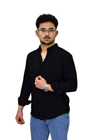 Erkek Spor Silim Fit Uzun Kol Gömlek G5033 BGL-ST04492