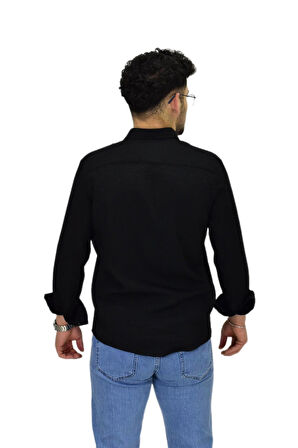 Erkek Spor Silim Fit Uzun Kol Gömlek G5033 BGL-ST04492