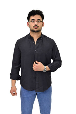 Erkek Spor Silim Fit Uzun Kol Gömlek G5019 BGL-ST04493