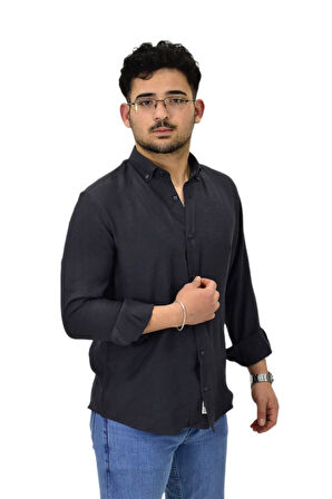 Erkek Spor Silim Fit Uzun Kol Gömlek G5019 BGL-ST04493