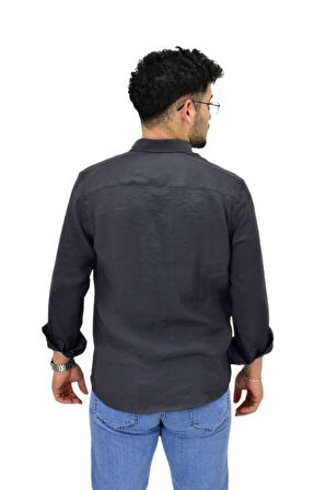 Erkek Spor Silim Fit Uzun Kol Gömlek G5019 BGL-ST04493