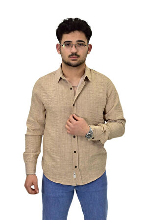 Erkek Spor Silim Fit Uzun Kol Gömlek G5011 BGL-ST04495