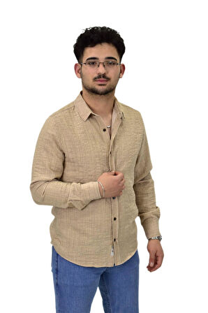 Erkek Spor Silim Fit Uzun Kol Gömlek G5011 BGL-ST04495