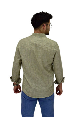 Erkek Spor Silim Fit Uzun Kol Gömlek G5011 BGL-ST04495
