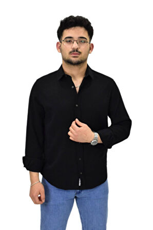 Erkek Spor Silim Fit Uzun Kol Gömlek G5011 BGL-ST04495