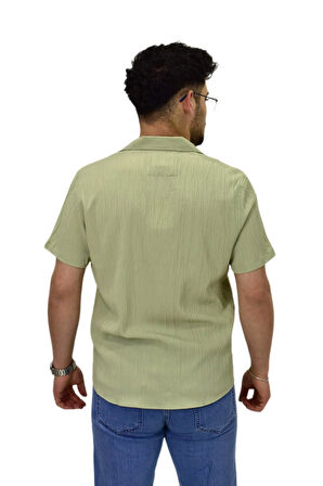 Erkek Spor Silim Fit Kısa Kol Gömlek G5003 BGL-ST04496
