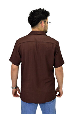 Erkek Spor Silim Fit Kısa Kol Gömlek G5031 BGL-ST04497