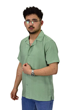 Erkek Spor Silim Fit Kısa Kol Gömlek G5031 BGL-ST04497