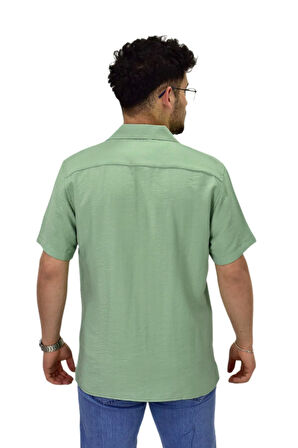Erkek Spor Silim Fit Kısa Kol Gömlek G5031 BGL-ST04497