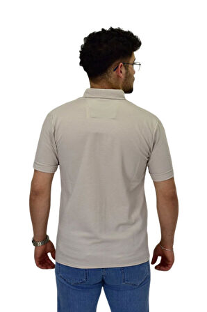 Erkek Büyük Beden Gömlek Yaka Düğmeli Tişört BGL-ST04525