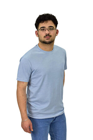 Erkek Sıfıryaka Düz Merserize Tişört T6034 BGL-ST04527