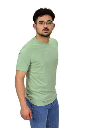 Erkek Sıfıryaka Düz Likra Süprem Tişört 4380 BGL-ST04528