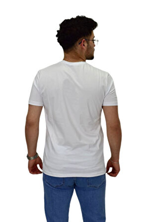 Erkek Büyük Beden Sıfıryaka Düz Likra Süprem Tişört 4385 BGL-ST04529