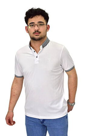 Erkek Büyük Beden Polo Yaka Merserize Tişört T3000 BGL-ST04534