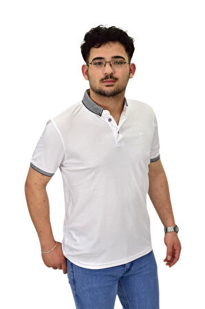 Erkek Büyük Beden Polo Yaka Merserize Tişört T3000 BGL-ST04534