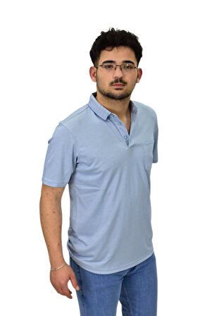 Erkek Polo Yaka Cepli Merserize Tişört 6270 BGL-ST04535
