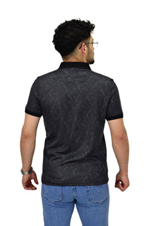Erkek Polo Yaka Fermuarlı Merserize Jakarlı Tişört 7570 BGL-ST04536
