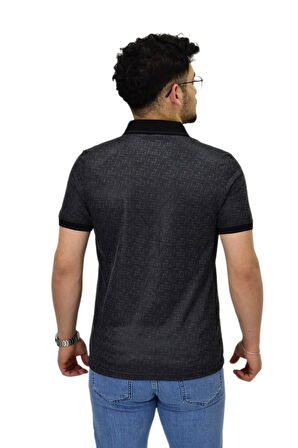 Erkek Polo Yaka Fermuarlı Merserize Jakarlı Tişört 7630 BGL-ST04538