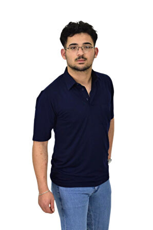 Erkek Büyük Beden Gömlek Yaka Tişört T6065 BGL-ST04540