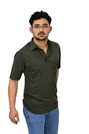 Erkek Gömlek Yaka Tişört T6064 BGL-ST04541