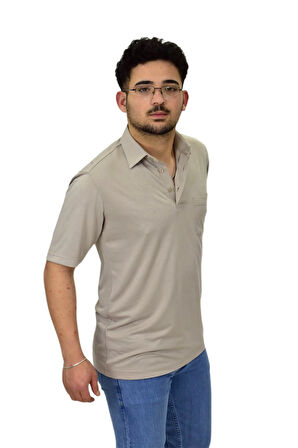 Erkek Gömlek Yaka Tişört T6064 BGL-ST04541