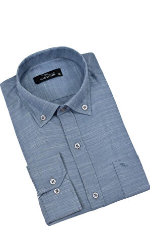 Erkek Klasik Tek Cepli Uzun Kol Gömlek BGL-ST04543